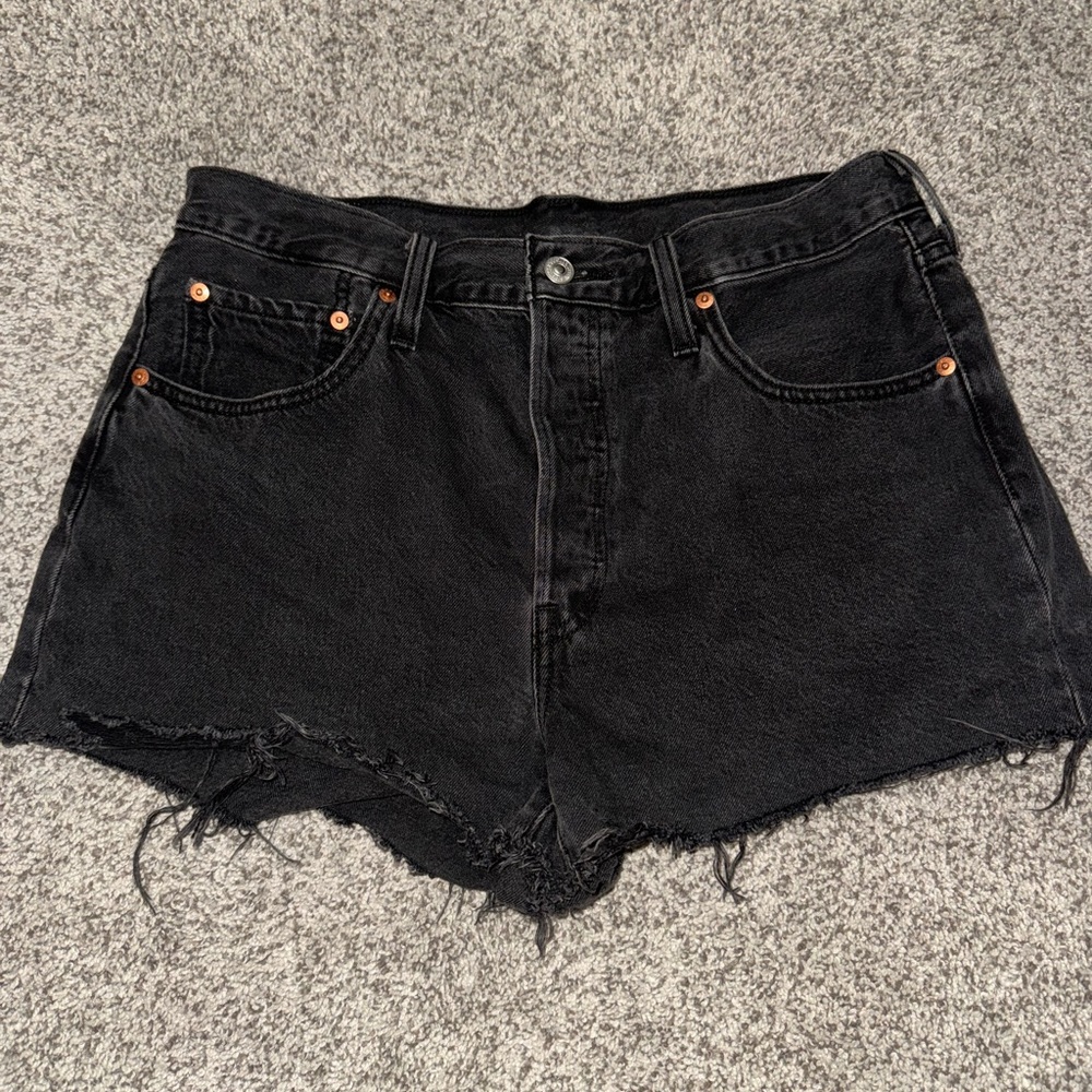 Levi's Black Jean Shorts for Women